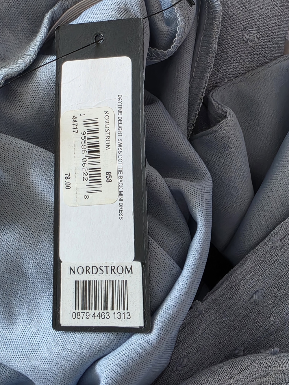 NWT Lulus Daytime Delight Swiss Dot Tie-Back Mini Dress - Blue Size L - Picture 13 of 14